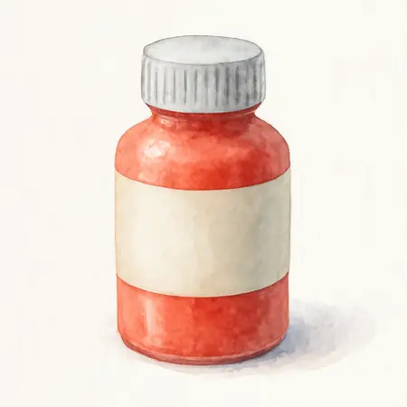 Water color illustrative image of a generic 12 oz. Caliper Paint, Red