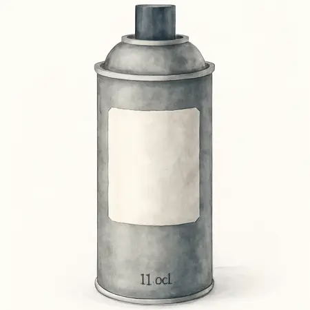 Water color illustrative image of a generic 11 oz. Trim and Bumper Paint