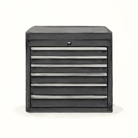 Water color illustrative image of a generic 73 in. Professional Top Chest, Black