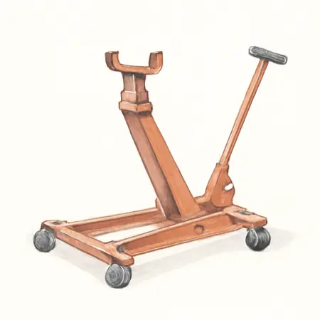 Water color illustrative image of a generic 750 lb. Heavy Duty ATV/Mower High Lift Jack