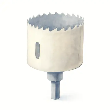 Water color illustrative image of a generic 7/8 in. - 1-1/2 in. Bi-Metal Hole Saw Assorted Set, 7 Pc.