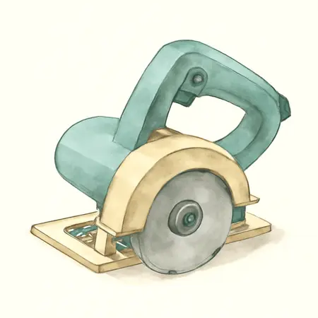 Water color illustrative image of a generic 7 Amp 4 in. Handheld Dry-Cut Tile Saw