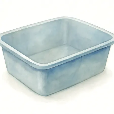 Water color illustrative image of a generic 7 Gallon Mixing Tub