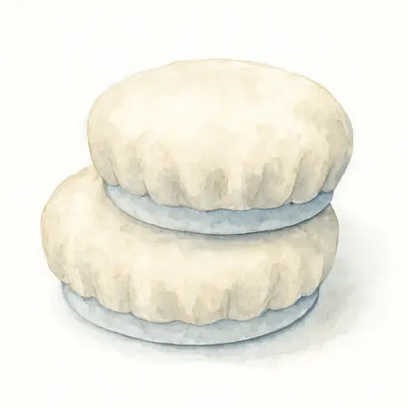 Water color illustrative image of a generic 7 In. to 8 In. Terry cloth Bonnets, 2 Pc.