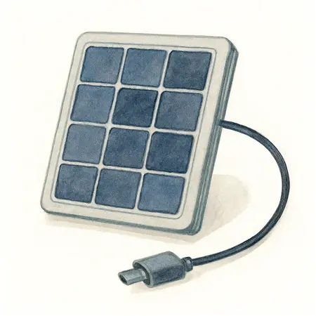 Water color illustrative image of a generic 7 Watt Solar Panel Kit