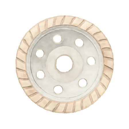 Water color illustrative image of a generic 7 in. Diamond Turbo Cup Wheel