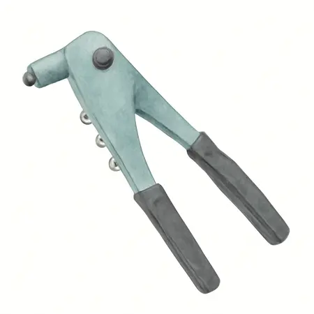 Water color illustrative image of a generic 7 in. Poly Hand Riveter Kit