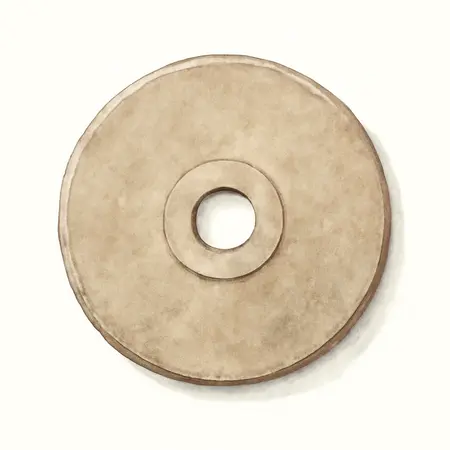 Water color illustrative image of a generic 7 in. x 1/8 in. x 5/8 in. Type 01/41 Metal Cut-off Wheel, 5-Pack