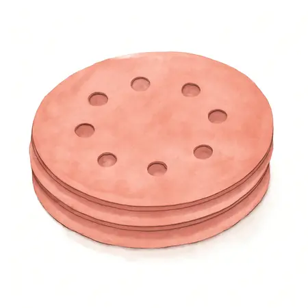 Water color illustrative image of a generic 7 in. 150 Grit Hook and Loop Sanding Discs, 3 Pack