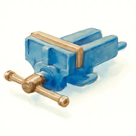 Water color illustrative image of a generic 7 in. Carpenters Vise