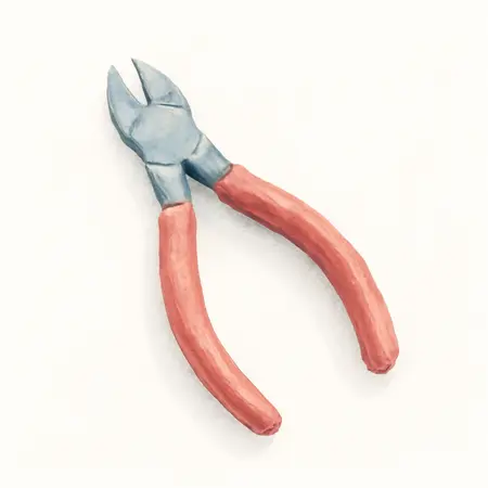 Water color illustrative image of a generic 7 in. Diagonal Cutters