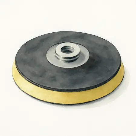 Water color illustrative image of a generic 7 in. Hook and Loop Backing Pad for Sanding Discs