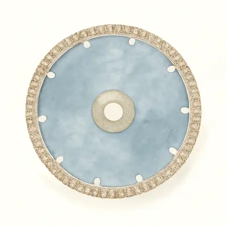 Water color illustrative image of a generic 7 in. Professional Mesh Rim Diamond Blade