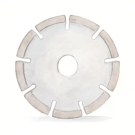 Water color illustrative image of a generic 7 in. Segmented Diamond Blade