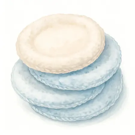 Water color illustrative image of a generic 7 in. to 8 in. Terry Microfiber and Fleece Polishing Bonnets, 4-Piece