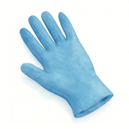Water color illustrative image of a generic 7 mil Textured Nitrile Powder-Free Gloves, 50-Pack, X-Large