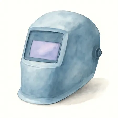 Water color illustrative image of a generic 7 sq. in. Auto-Darkening Welding Helmet