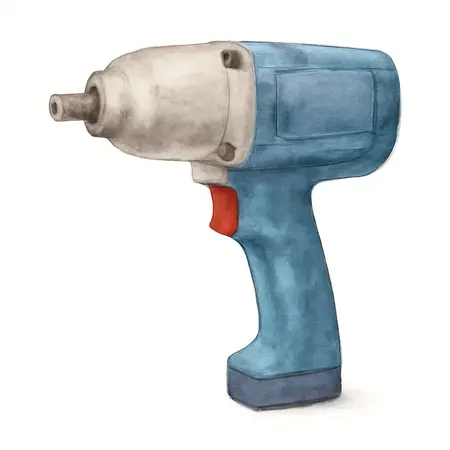 Water color illustrative image of a generic 8.5 Amp 1/2 in. Impact Wrench with Rocker Switch