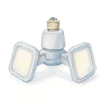 Water color illustrative image of a generic 8000 Lumen Adjustable Head Screw-In LED Shop/Garage Light