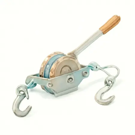 Water color illustrative image of a generic 4000 lb. Cable Winch Puller