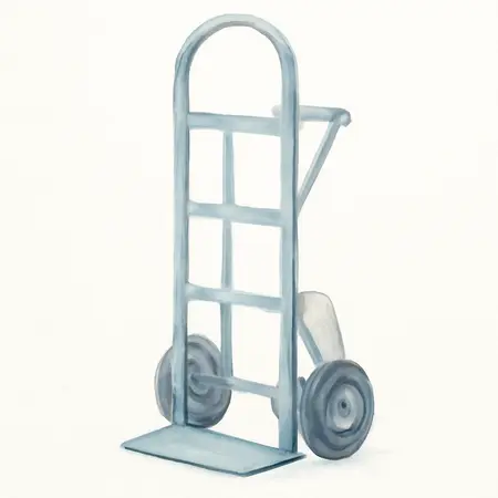 Water color illustrative image of a generic 800 lb. Capacity Appliance Hand Truck