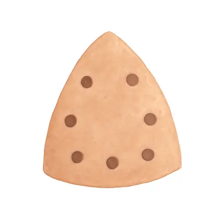 Water color illustrative image of a generic 80/100/120 Grit Hook and Loop Corner/Detail Sanding Sheets with Ceramic Alumina Grain, 6  Pack