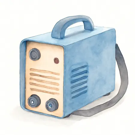 Water color illustrative image of a generic 80 Amp Inverter Arc Welder
