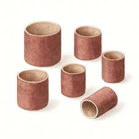 Water color illustrative image of a generic 80 Grit Sanding Sleeves 6 Pc.