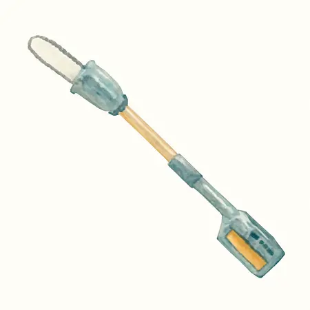 Water color illustrative image of a generic 80V Brushless Cordless, 10 in. Pole Saw - Tool Only
