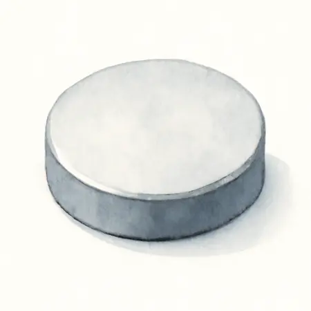 Water color illustrative image of a generic 81mm Round Magnet
