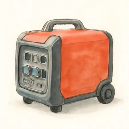 Water color illustrative image of a generic 8750 Watt Inverter Generator with CO SECURE™