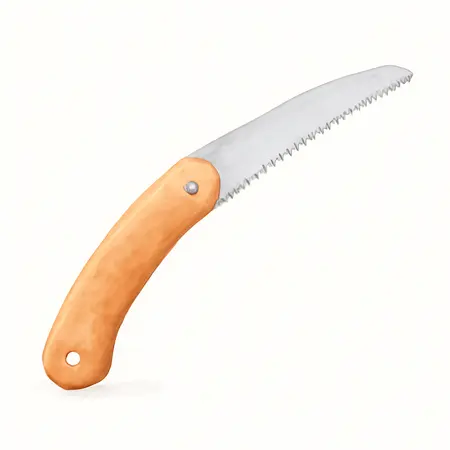 Water color illustrative image of a generic 8 In. Folding Pruning Saw