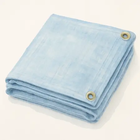 Water color illustrative image of a generic HFT 8 ft. x 16 ft. Mesh All-Purpose/Weather-Resistant Tarp