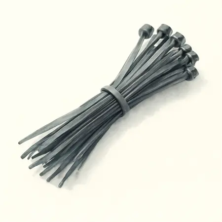 Water color illustrative image of a generic 8 in.  Black Cable Ties, 100 Pack