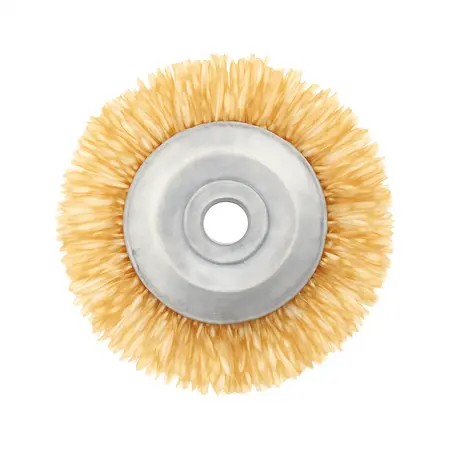 Water color illustrative image of a generic CHICAGO ELECTRIC 8 in. Crimped Brass Wire Wheel