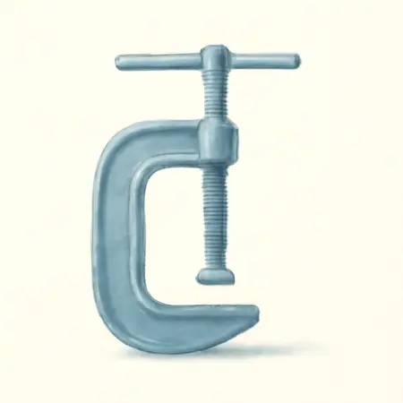Water color illustrative image of a generic 8 in. Deep Throat U-Clamp