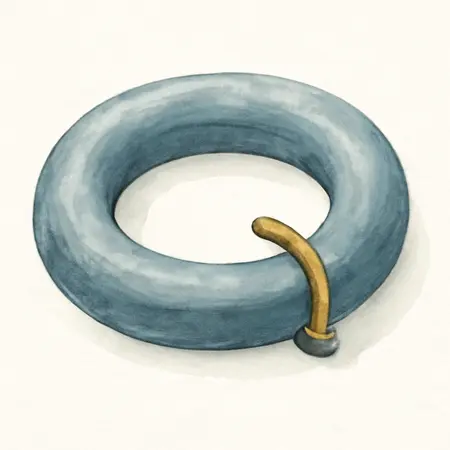 Water color illustrative image of a generic 8 in. Inner Tube with Curved Stem