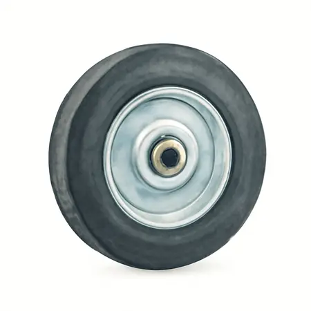 Water color illustrative image of a generic 8 in. Non-Marring Rubber Tire with Steel Hub