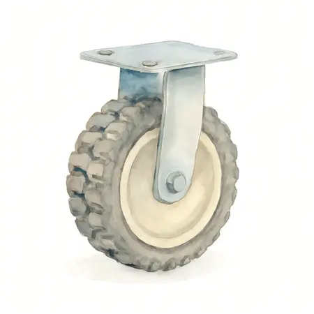 Water color illustrative image of a generic 8 in. Pneumatic Rigid Caster