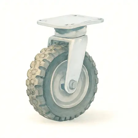 Water color illustrative image of a generic 8 in. Pneumatic Swivel Caster