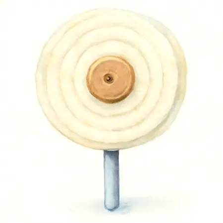 Water color illustrative image of a generic 8 in. Spiral Cotton Buffing Wheel