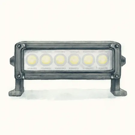Water color illustrative image of a generic 8 in. Spot/Flood Combo LED Light Bar