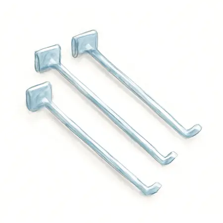 Water color illustrative image of a generic 8 in. Straight Pegboard Hooks, 3 Piece