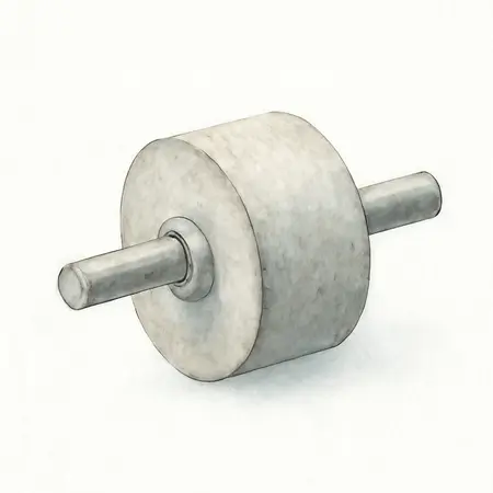 Water color illustrative image of a generic 8 in. x 1 in.  x 1 in.  Bench Grinding Wheel