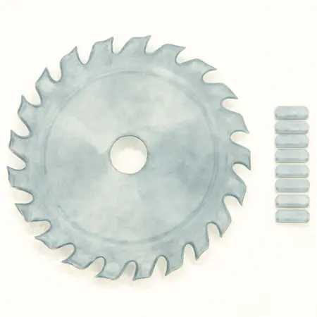 Water color illustrative image of a generic 8 in. 24T Dado Circular Saw Blade Set