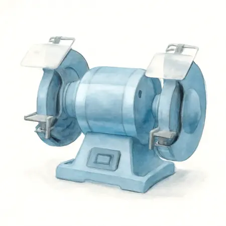 Water color illustrative image of a generic 8 in. Heavy Duty Professional Bench Grinder
