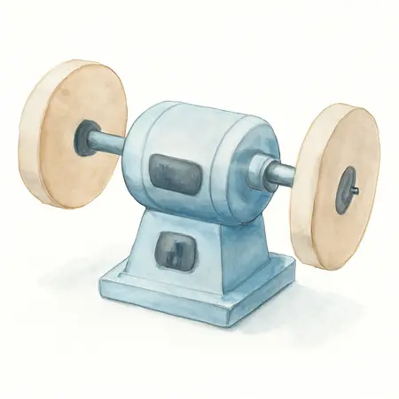 Water color illustrative image of a generic 8 in. Stationary Buffer