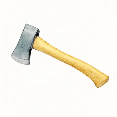 Water color illustrative image of a generic 8 lb. Fiberglass Splitting Maul