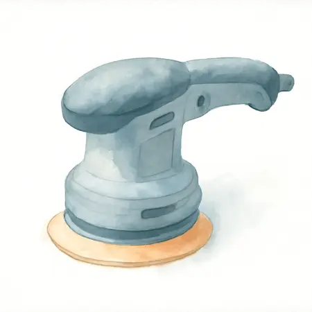 Water color illustrative image of a generic 5.7 Amp 6 in. Short-Throw Random Orbit DA Polisher/Sander