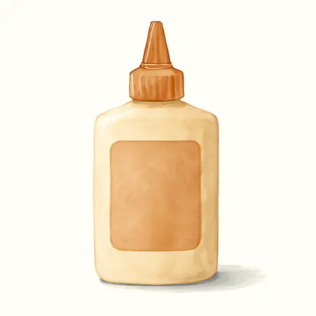 Water color illustrative image of a generic 8 oz. Wood Glue